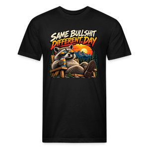 Same Bullshit Different Day – Men's Fitted Graphic T-Shirt - black