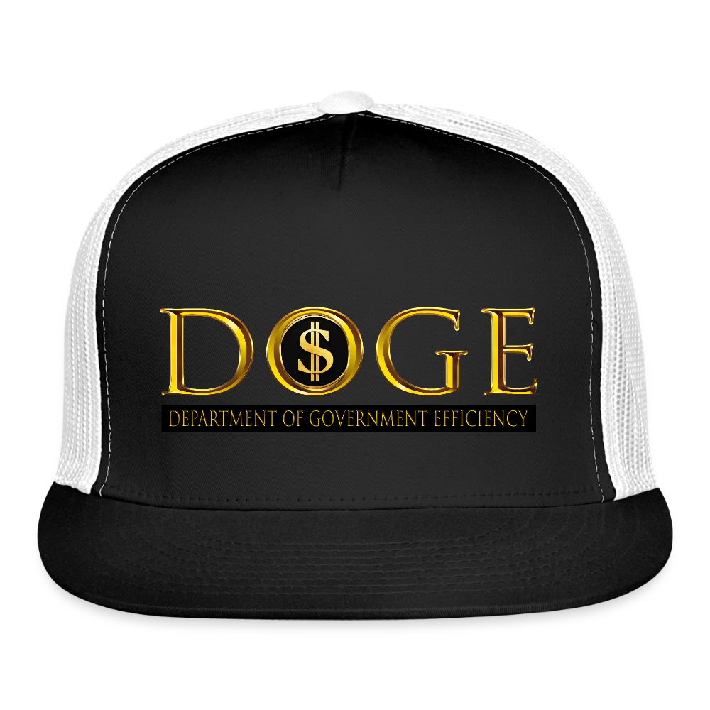 DOGE Department of Government Efficiency Trucker Hat - black/white