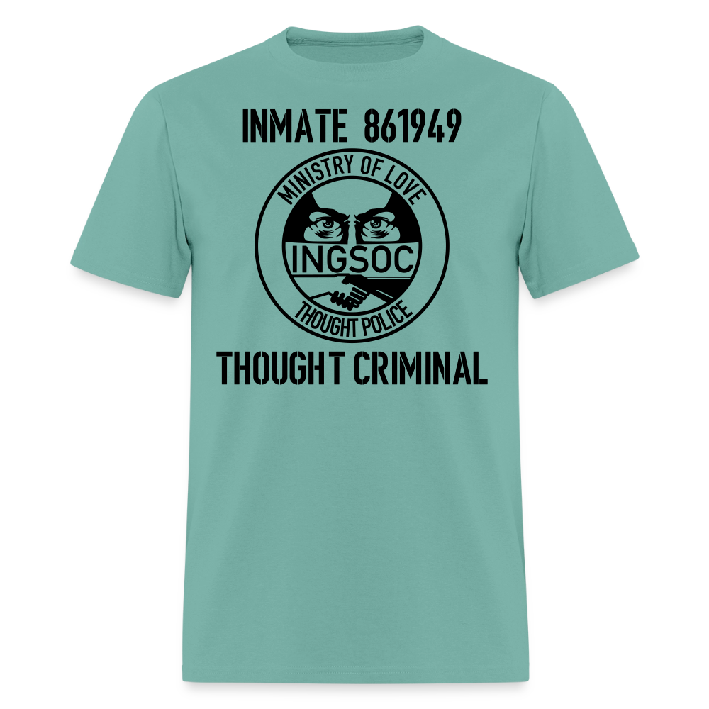 1984 book Inspired, Ministry of Love, Thought Police, Thought Criminal Classic T- Shirt - aquatic