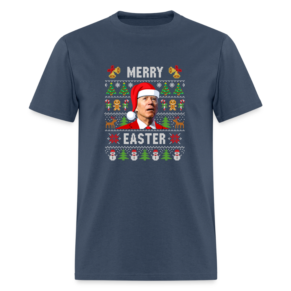 Funny Joe Biden Christmas Classic Men's T-Shirt -  blue dusk