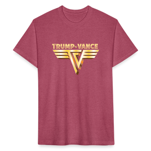 Trump/Vance Fitted Cotton/Poly T-Shirt by Next Level - heather burgundy