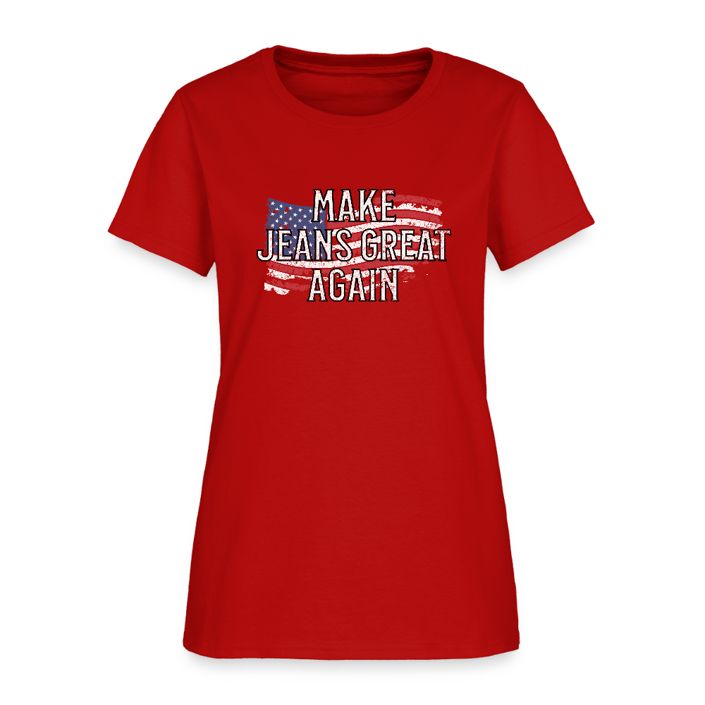 Make Jeans Great Again Women's T-Shirt - red