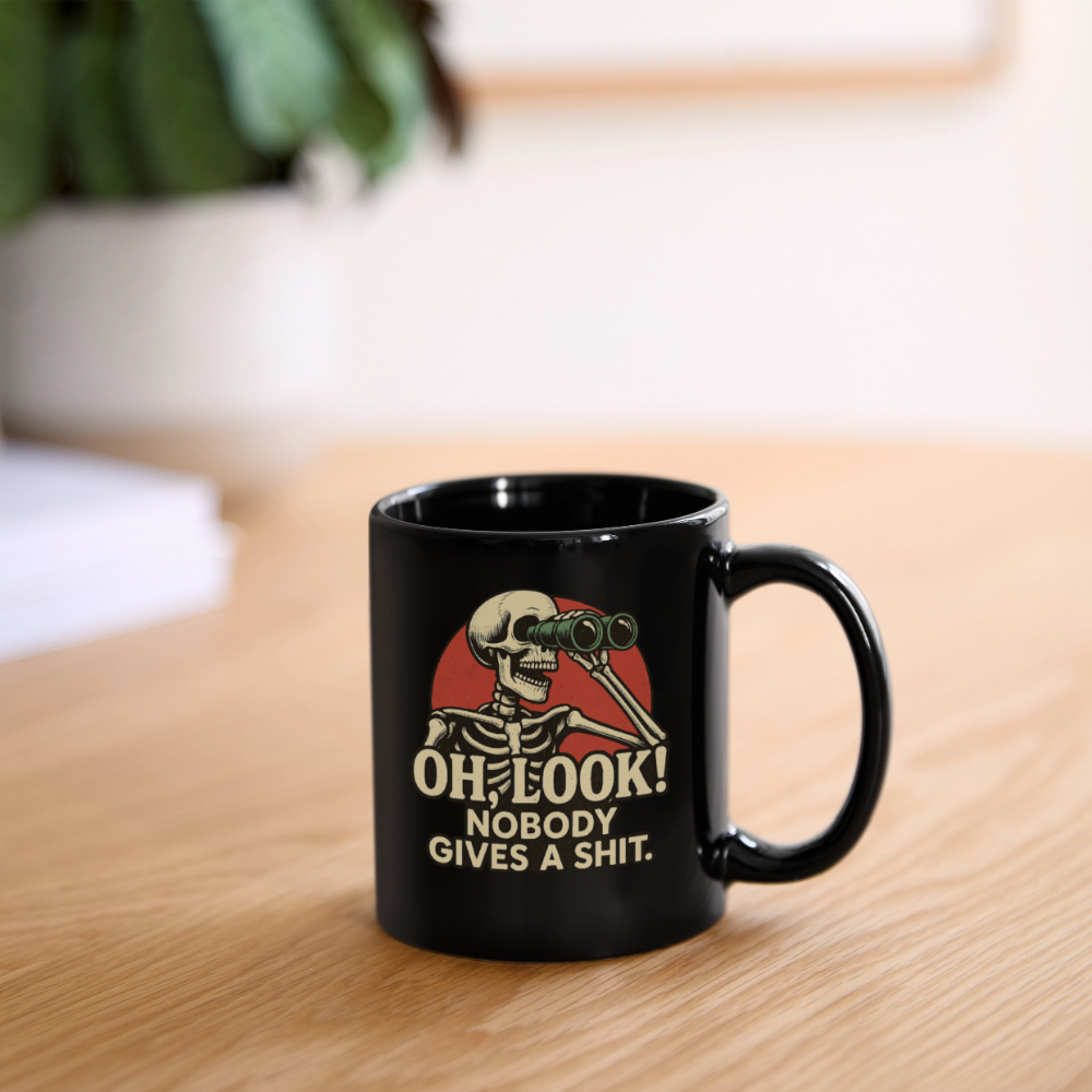 Oh Look Nobody Gives A Sh*t Full Color Mug - black