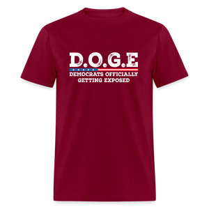 D.O.G.E Democrats Officially Getting Exposed Unisex Classic T-Shirt - burgundy