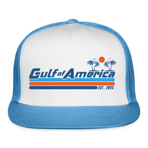 Gulf of America Trucker Hat - white/blue