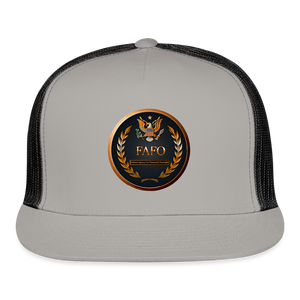 FAFO - Federal Agency for Financial Oversight - Trucker Hat - gray/black