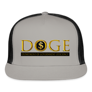 DOGE Department of Government Efficiency Trucker Hat - gray/black