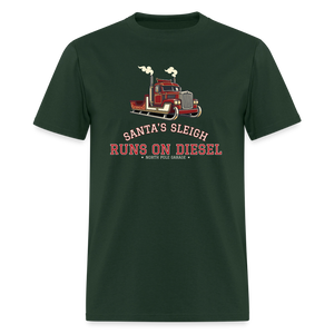 Santa’s Sleigh Runs on Diesel Classic T-Shirt - forest green