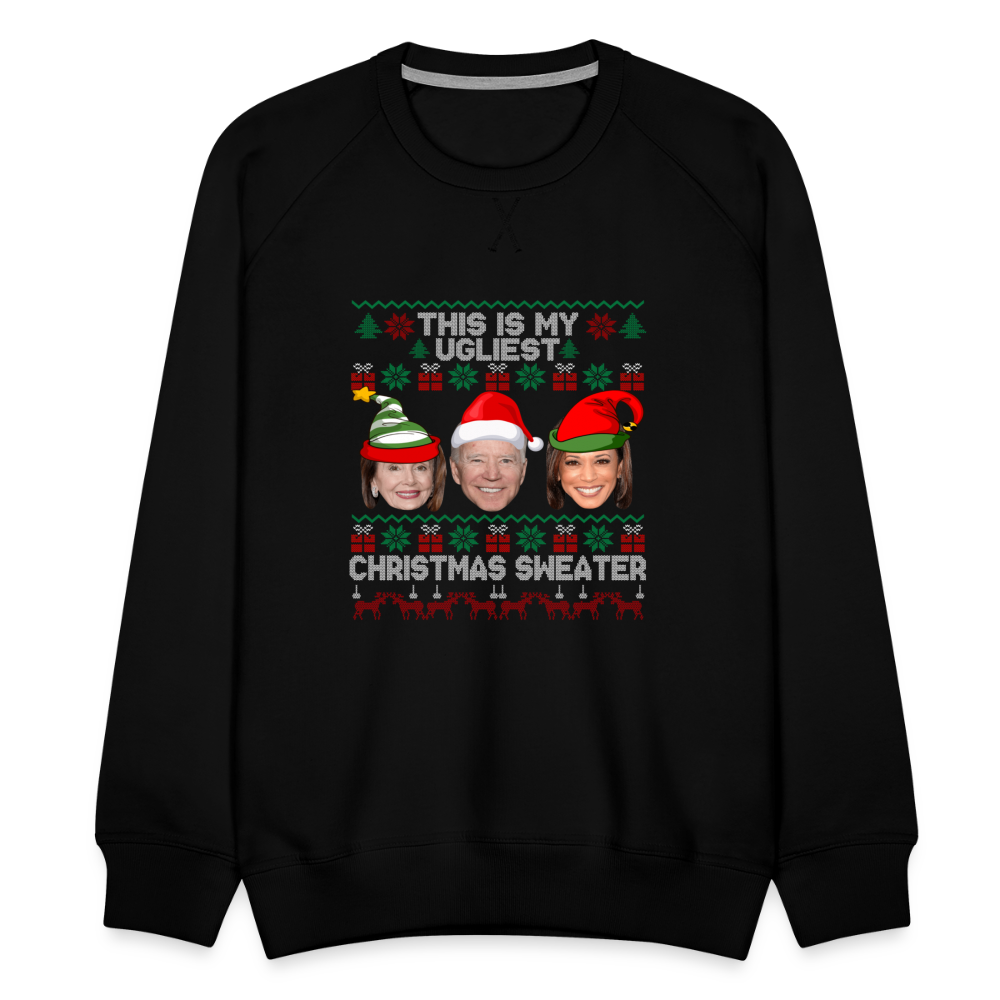 This Is My Ugliest Christmas Sweater Men’s Premium Sweatshirt - black