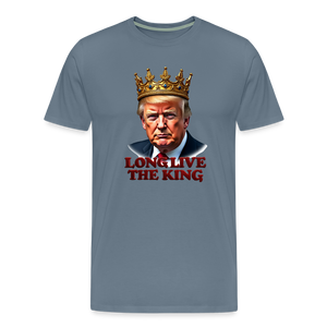 Donald Trump "Long Live The King" Men's Premium T-Shirt - steel blue