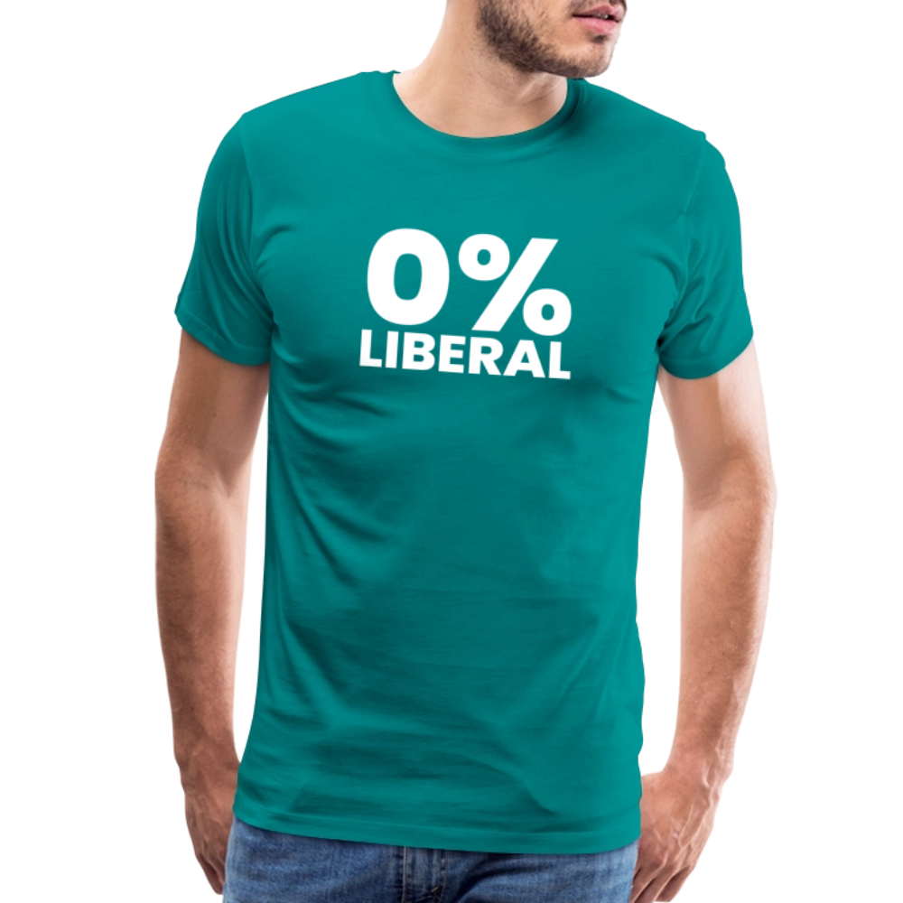 0% Liberal Men's Premium T-Shirt - teal