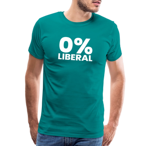 0% Liberal Men's Premium T-Shirt - teal