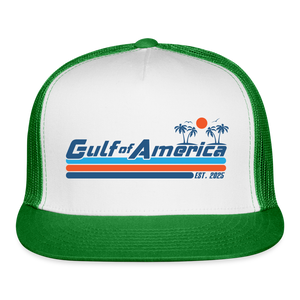 Gulf of America Trucker Hat - white/kelly green