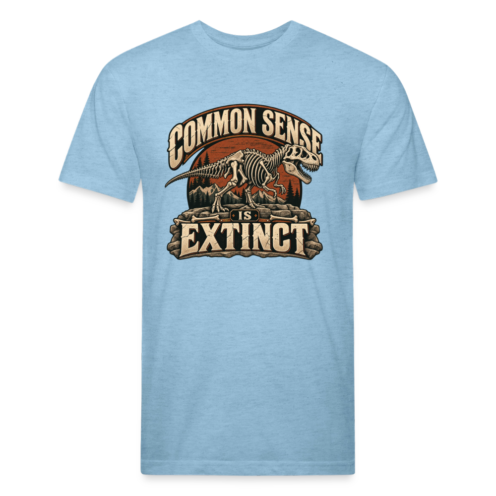 Common Sense Is Extinct – Men’s Fitted Graphic T-Shirt - heather blue