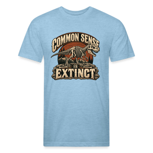 Common Sense Is Extinct – Men’s Fitted Graphic T-Shirt - heather blue