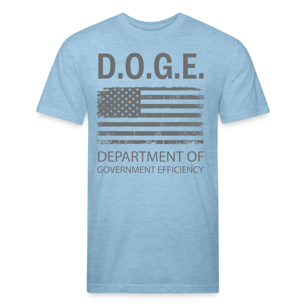 DOGE, Department of Government Efficiency Fitted Cotton/Poly T-Shirt by Next Level - heather blue