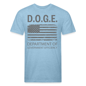 DOGE, Department of Government Efficiency Fitted Cotton/Poly T-Shirt by Next Level - heather blue