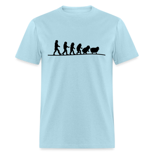 Human Evolution to Sheep Classic T-Shirt - powder blue