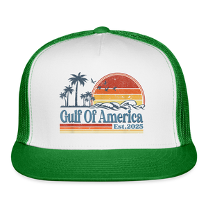 Gulf of America v2 Trucker Hat - white/kelly green