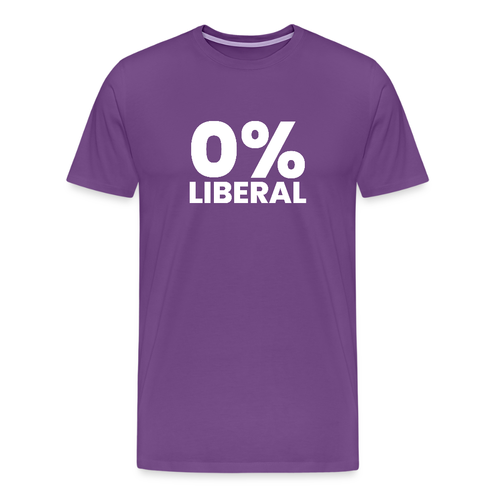 0% Liberal Men's Premium T-Shirt - purple