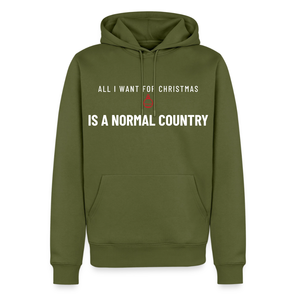 All I Want for Christmas Is a Normal Country Men’s Premium Hoodie - khaki green 