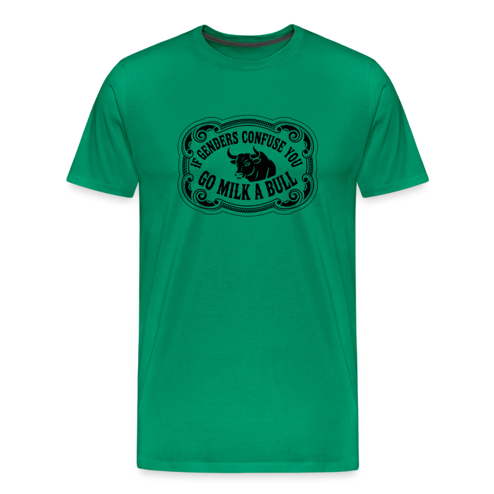 Go Milk a Bull Men's Premium T-Shirt - kelly green