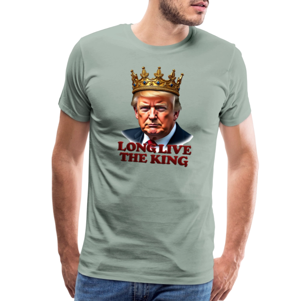 Donald Trump "Long Live The King" Men's Premium T-Shirt - steel green