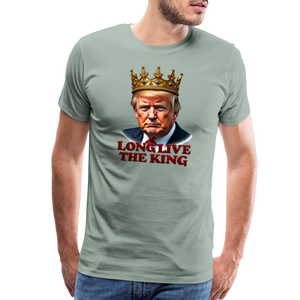 Donald Trump "Long Live The King" Men's Premium T-Shirt - steel green