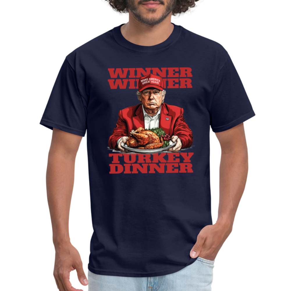 Donald Trump - Winner Winner Turkey Dinner Thanksgiving Classic T-Shirt - navy