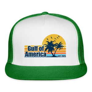 Gulf of America v3 Trucker Hat - white/kelly green