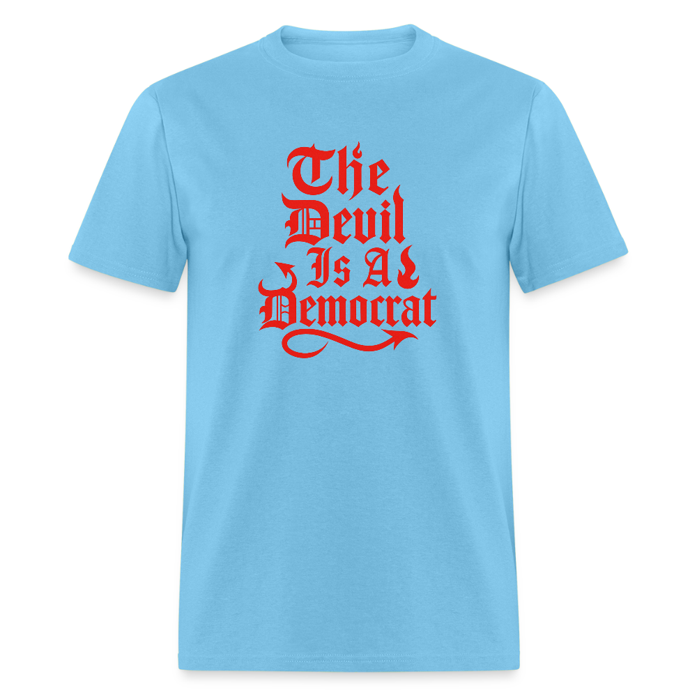The Devil Is A Democrat T-Shirt - aquatic blue