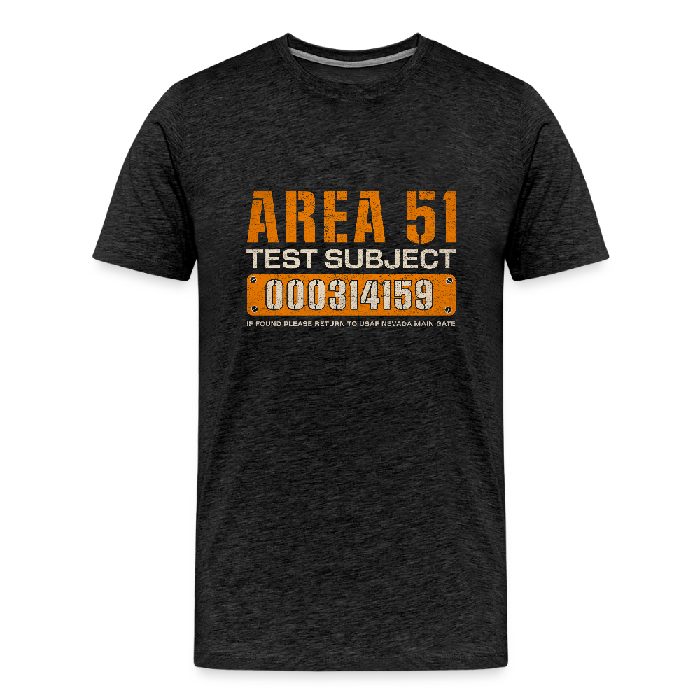Area 51 Test Subject Men's Premium T-Shirt - charcoal grey