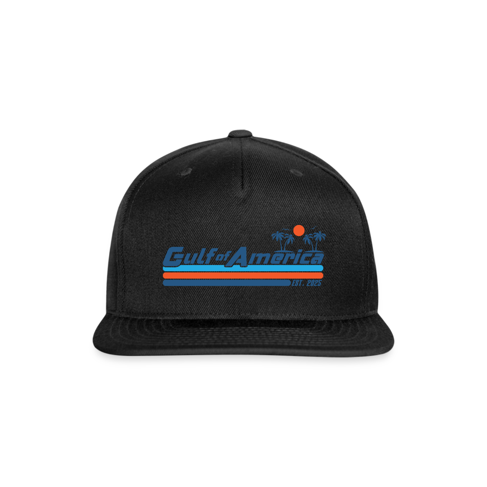 Gulf of America Snapback Baseball Cap - black