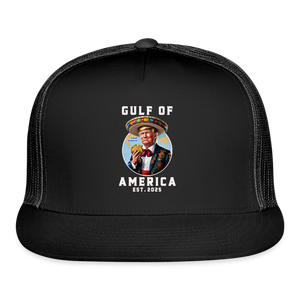 Gulf of America Funny Trucker Hat - black/black