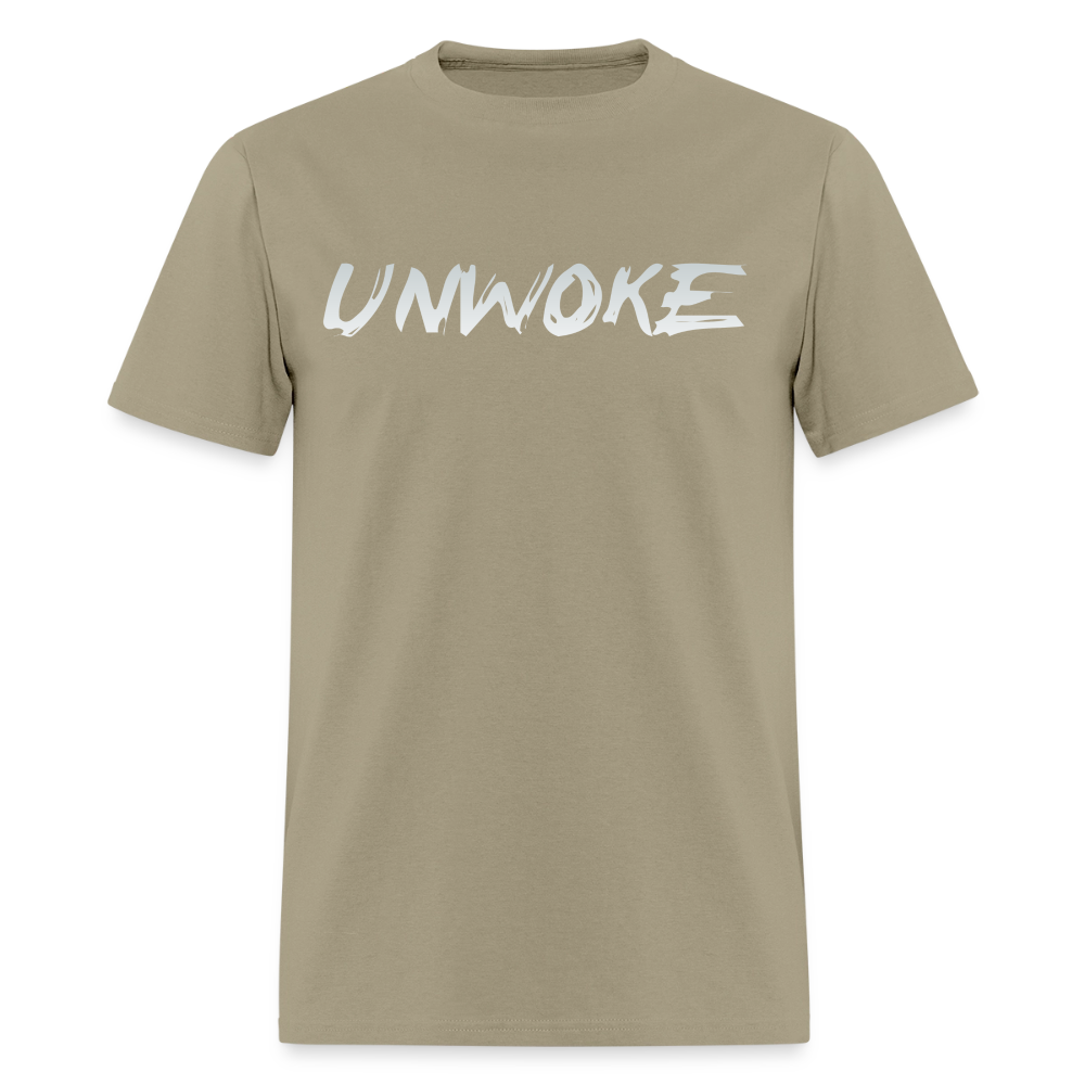 UNWOKE - Anti Woke Classic T-Shirt - khaki