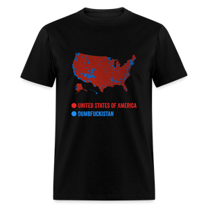 Election Map United States of America & Dumbfuckistan Funny Unisex Classic T-Shirt - black