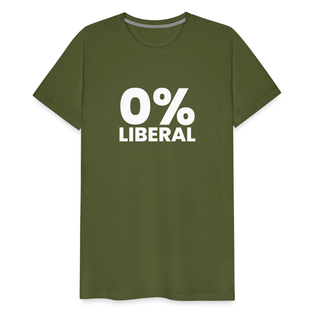 0% Liberal Men's Premium T-Shirt - olive green