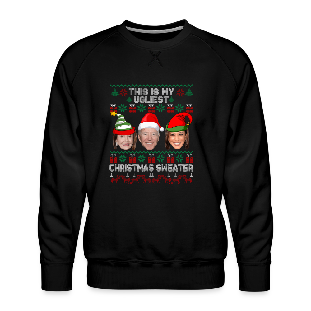 This Is My Ugliest Christmas Sweater Men’s Premium Sweatshirt - black