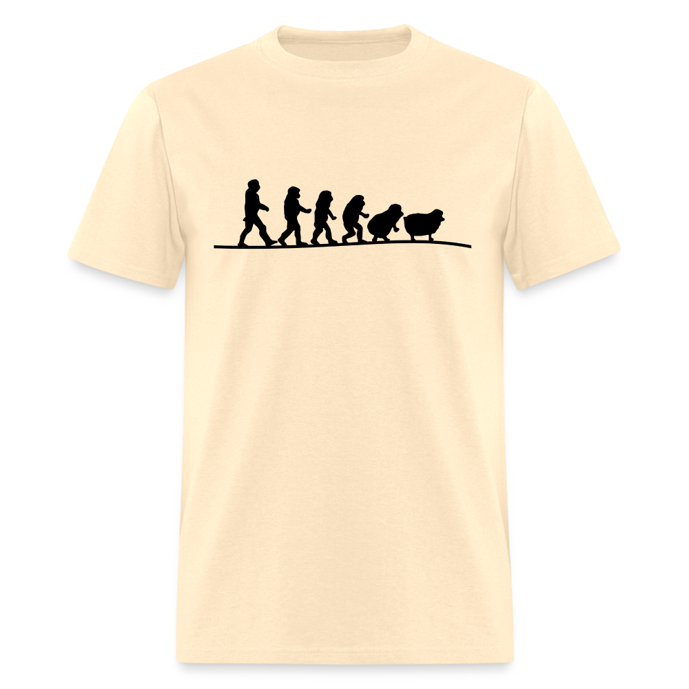 Human Evolution to Sheep Classic T-Shirt - natural