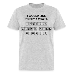 I would Like To Buy A Vowel  -  Epstein Didn't Kill Himself - Unisex Classic T-Shirt - heather gray