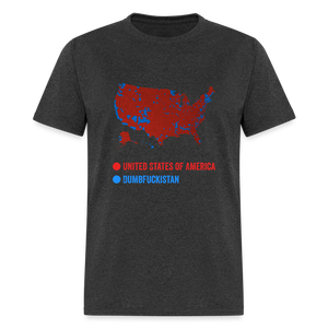 Election Map United States of America & Dumbfuckistan Funny Unisex Classic T-Shirt - heather black