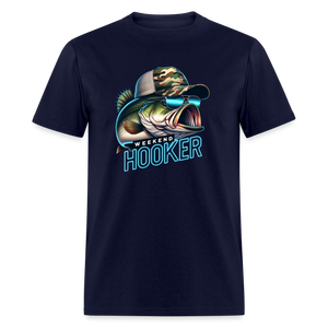 Weekend Hooker Funny Fishing Men's Classic T-Shirt - navy