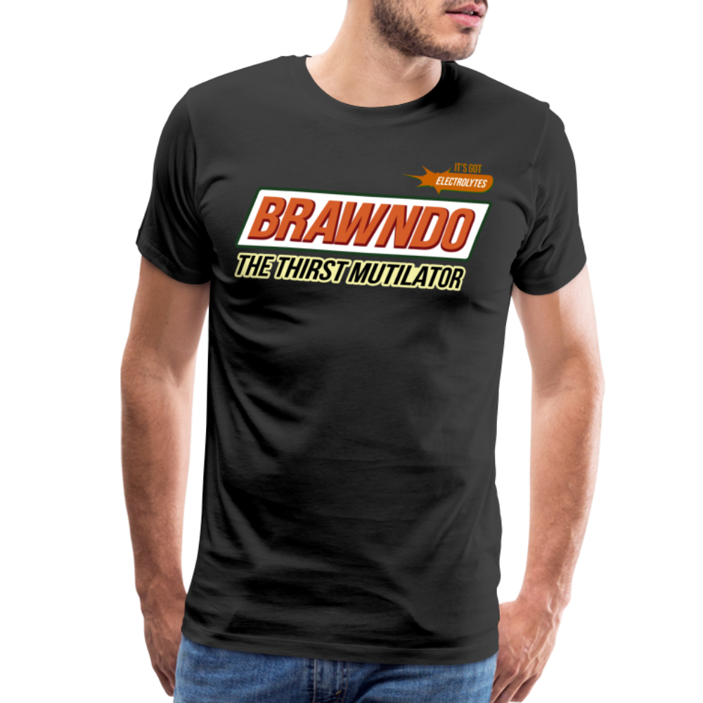 Brawndo - The Thirst Mutilator - It's Got Electrolytes Funny Men's Premium T-Shirt - black