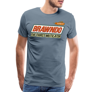 Brawndo - The Thirst Mutilator - It's Got Electrolytes Funny Men's Premium T-Shirt - steel blue