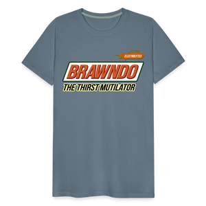 Brawndo - The Thirst Mutilator - It's Got Electrolytes Funny Men's Premium T-Shirt - steel blue