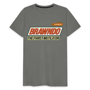 Brawndo - The Thirst Mutilator - It's Got Electrolytes Funny Men's Premium T-Shirt - asphalt gray