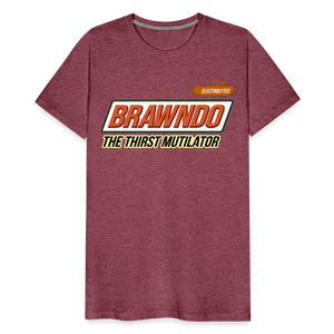 Brawndo - The Thirst Mutilator - It's Got Electrolytes Funny Men's Premium T-Shirt - heather burgundy