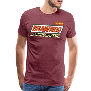 Brawndo - The Thirst Mutilator - It's Got Electrolytes Funny Men's Premium T-Shirt - heather burgundy