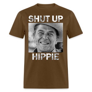 Shut Up Hippie Classic T-Shirt - brown