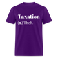 Taxation Is Theft Dictionary Definition Classic T-Shirt - purple